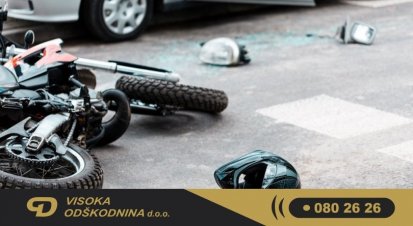 Visoka odškodnina za poškodbe motorista