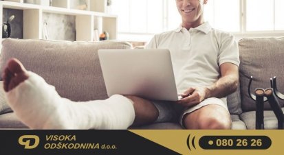 Odškodnina za zlom stopalnice