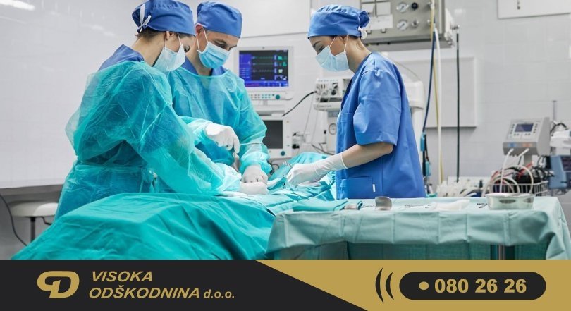 Kolikšna je pri pravnem pojmu "odškodnina zaradi poškodbe" vredna ena operacija kot posledica prometne nesreče?