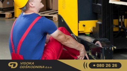 Odškodnina za poškodbo pri delu prek študentskega servisa