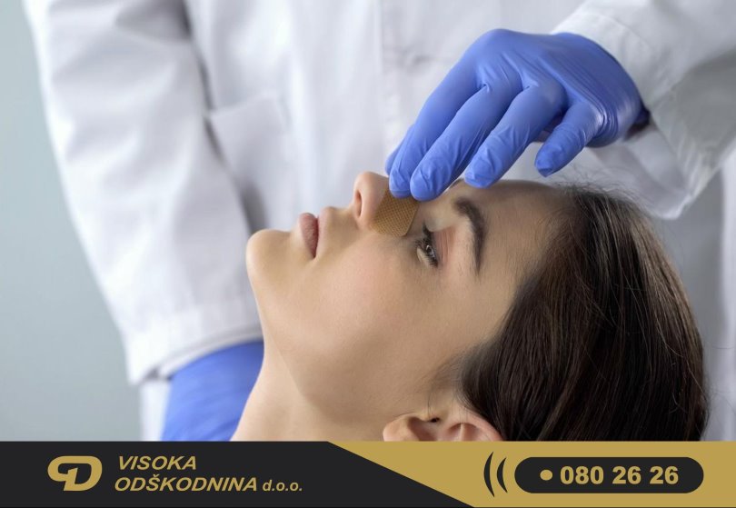 Od&scaron;kodnina za zlom nosu